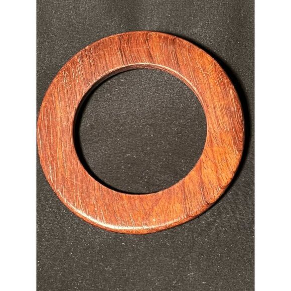 Bohemian Wide Wooden Bangle Bracelet - Picture 1 of 2